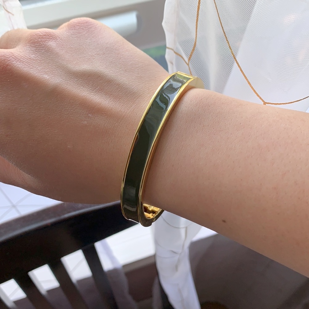 Talbots Olive Enamel Bangle